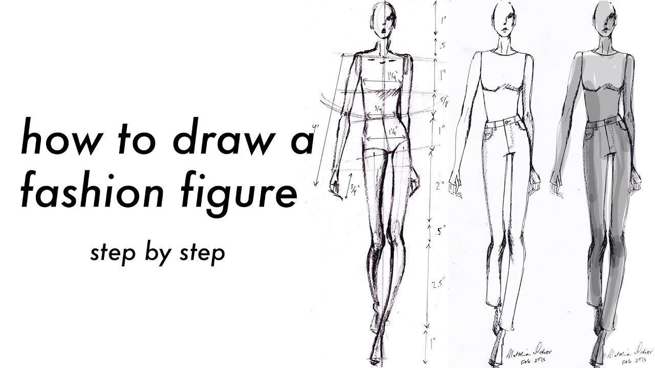 How to draw fashion model sketches